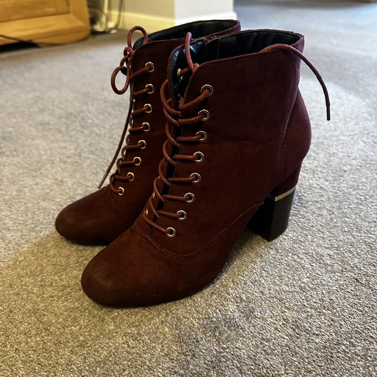 new look maroon boots