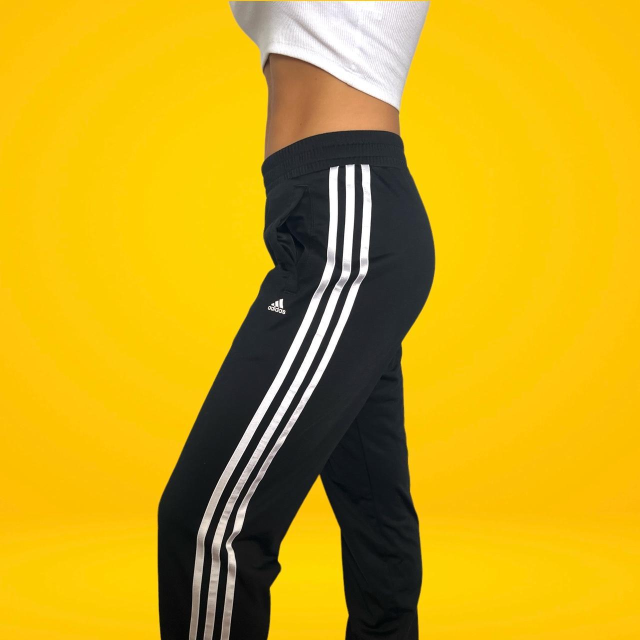 Vintage Adidas tracksuit bottoms Vintage Y2K black... Depop