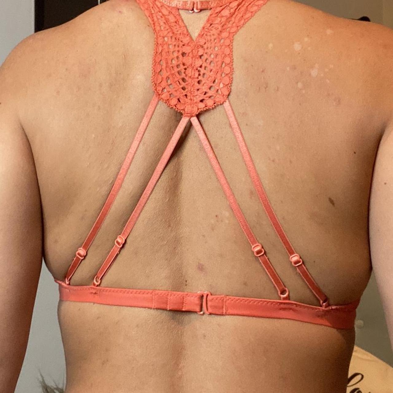 NWT sexy straps Elomi bra coral orange lace with - Depop