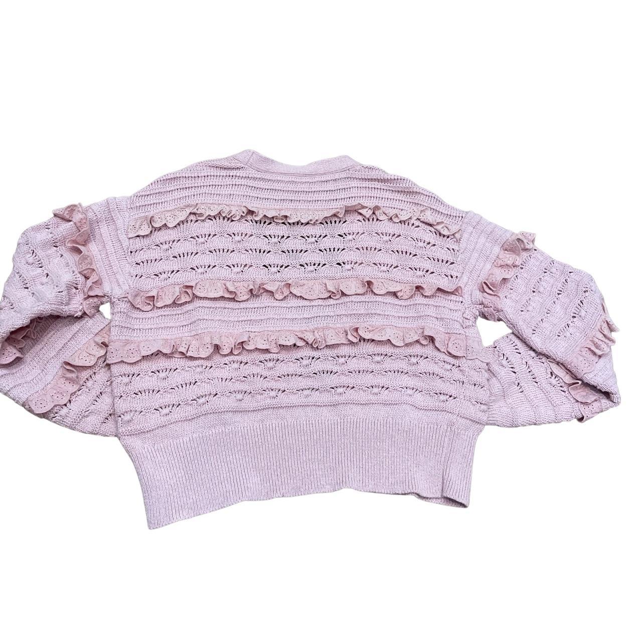 Adorable baby pink ruffle cardigan!! Very ballet... Depop