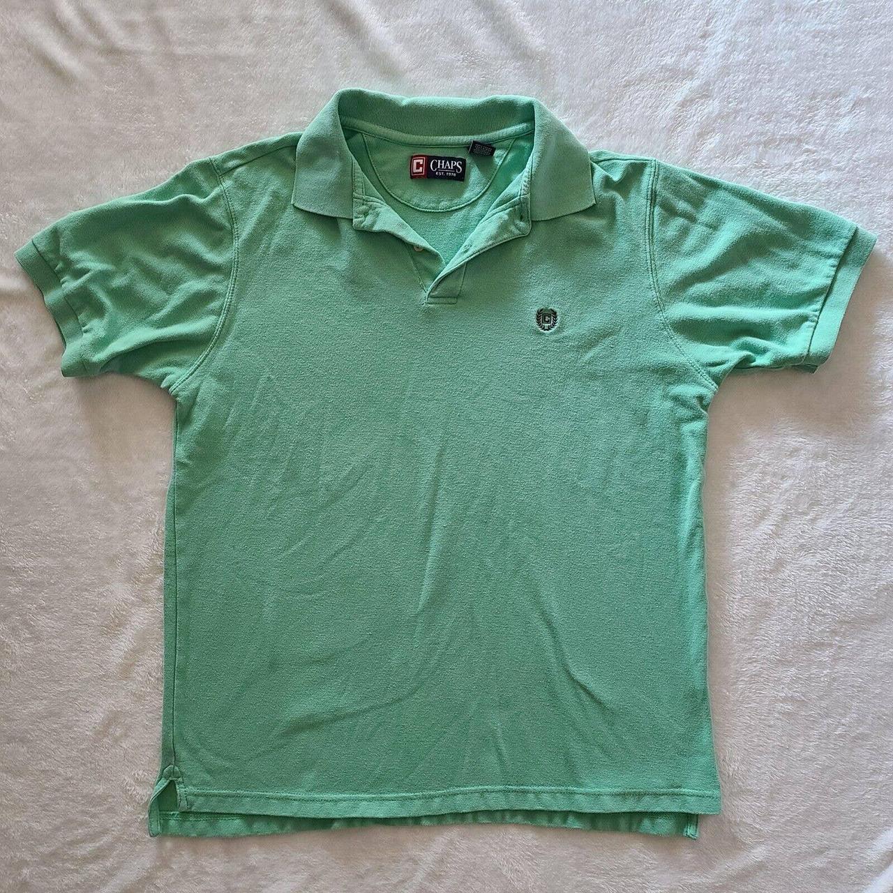 Chaps Polo Shirt Men's L Seafoam Green Natural... - Depop