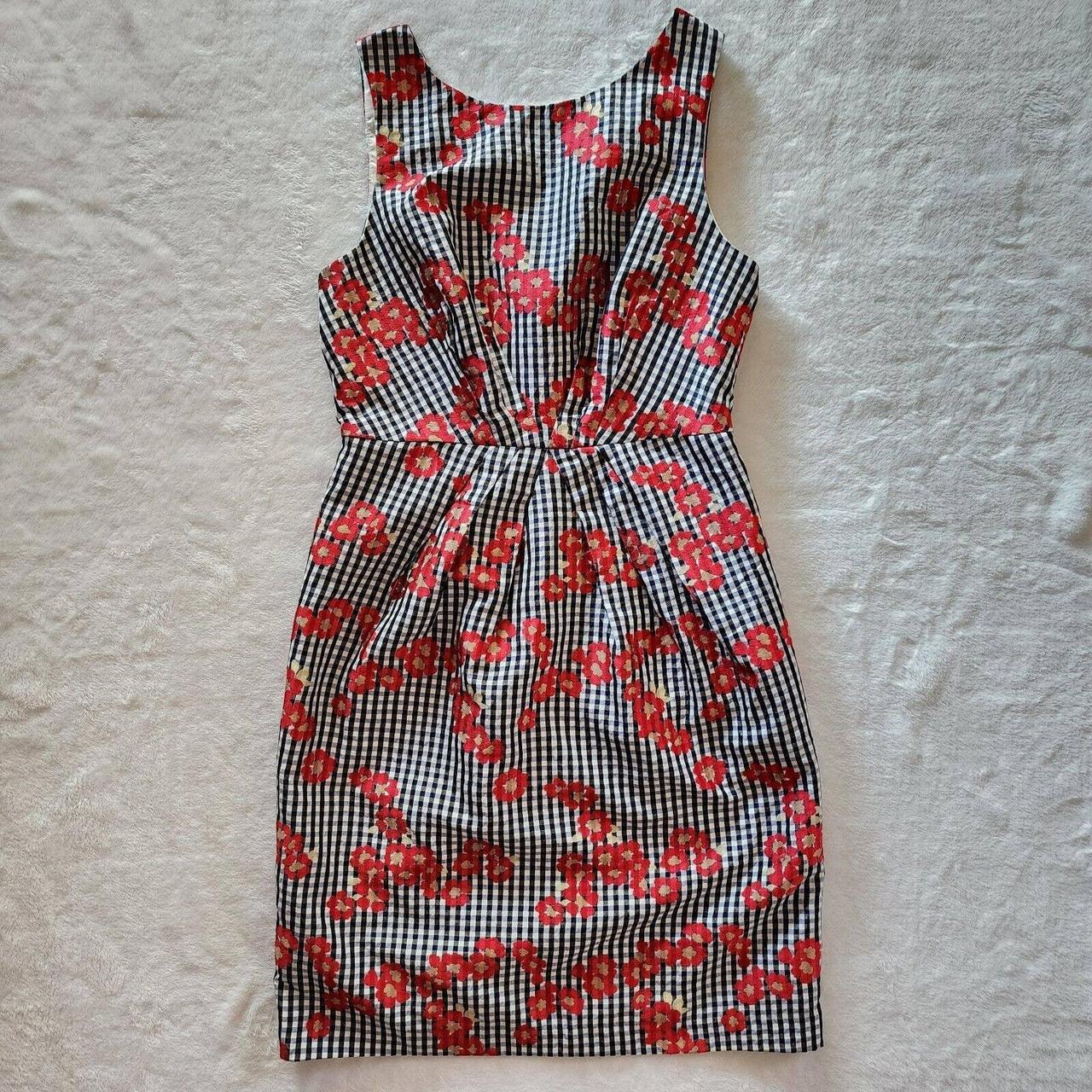 Size 6 Adrianna Papell Gingham Check and Florals Depop