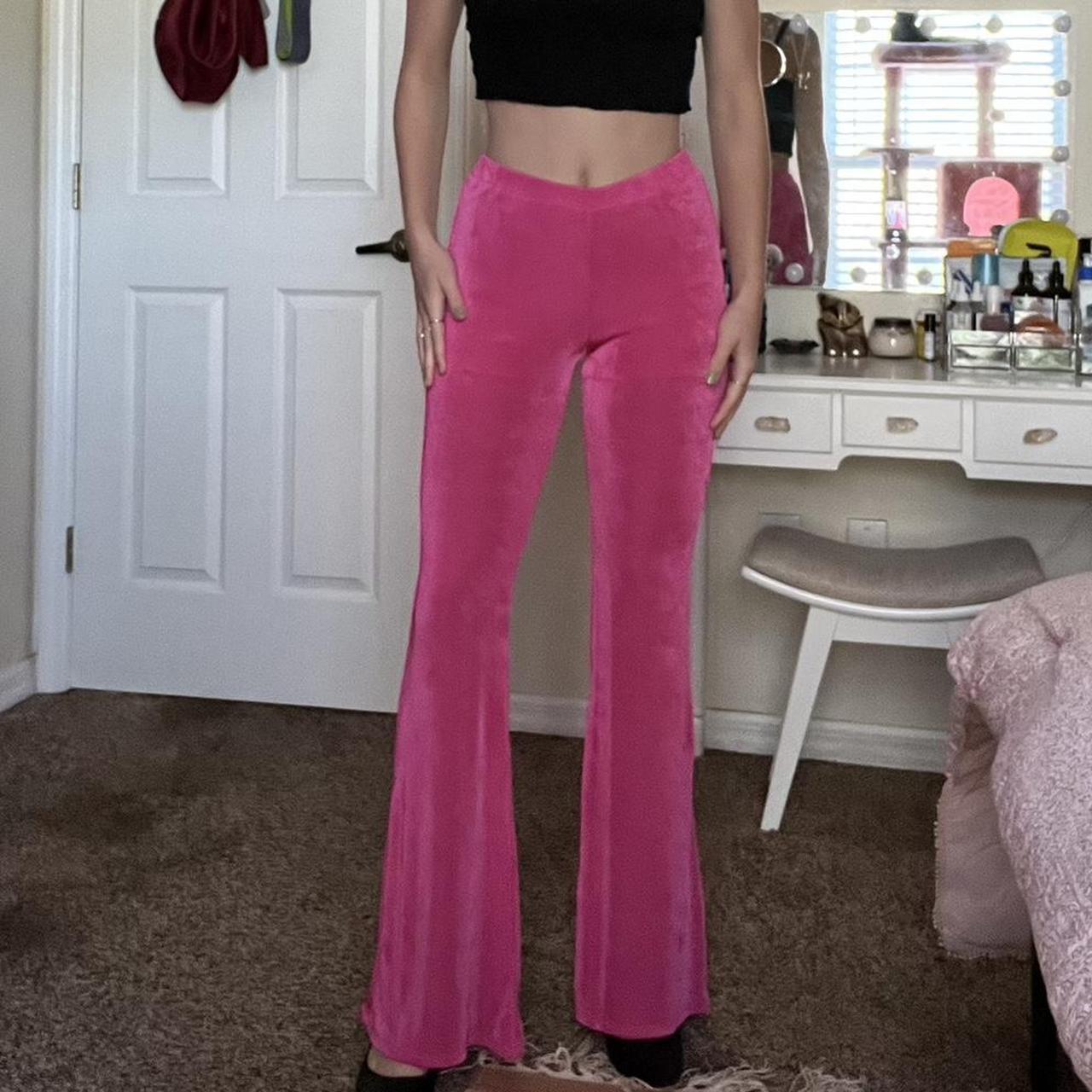 Cute hot pink going out pants with built in shorts... Depop