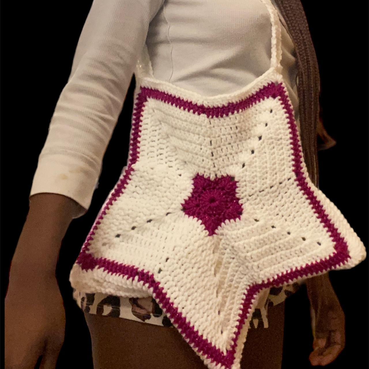 Crochet Star Shaped Tote Bag 