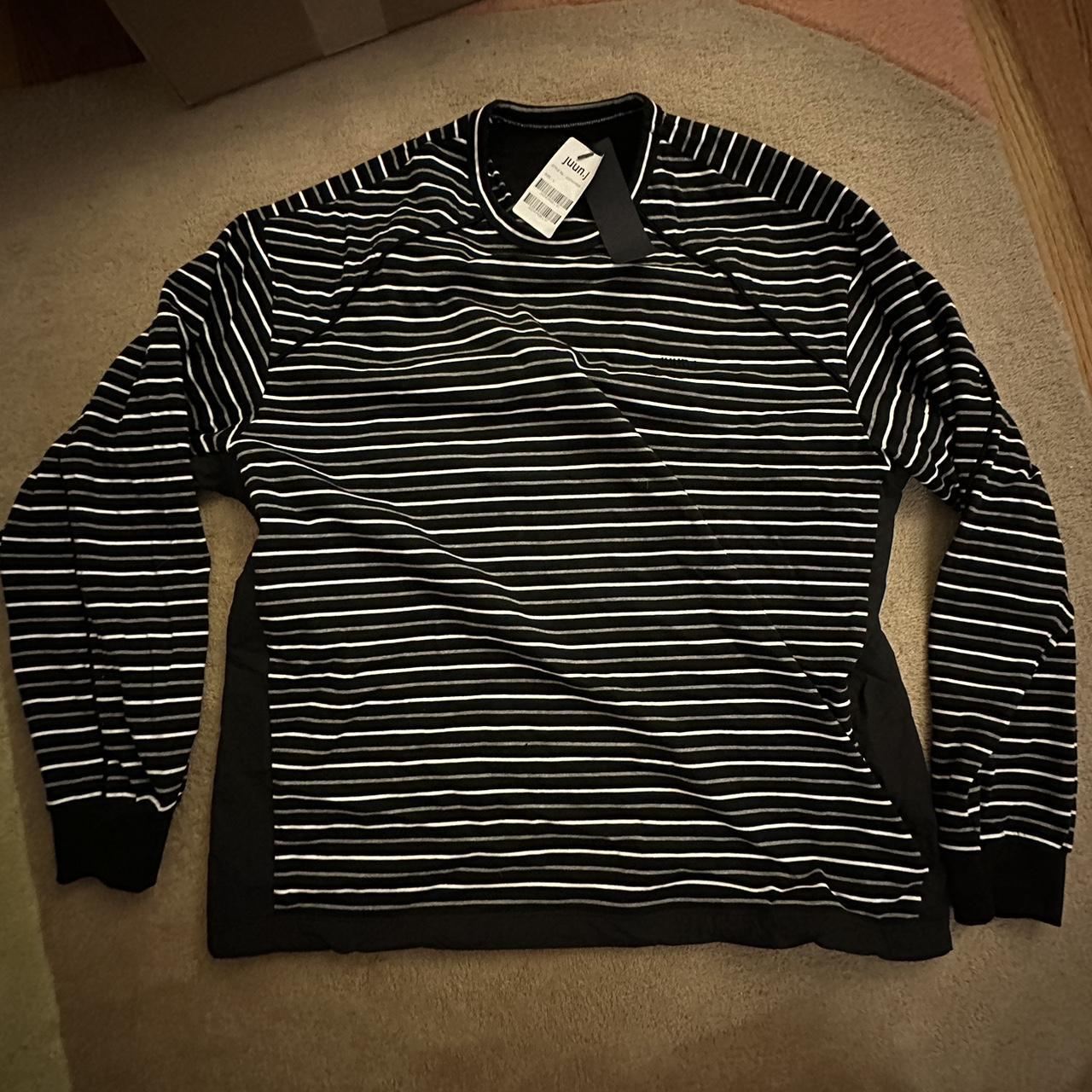 Brand new Juun.J striped long sleeve shirt.... - Depop