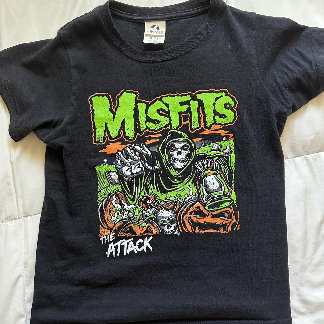 misfits baby tee punk bundle 💀🏴‍☠️💚 2 baby tee shirts... Depop