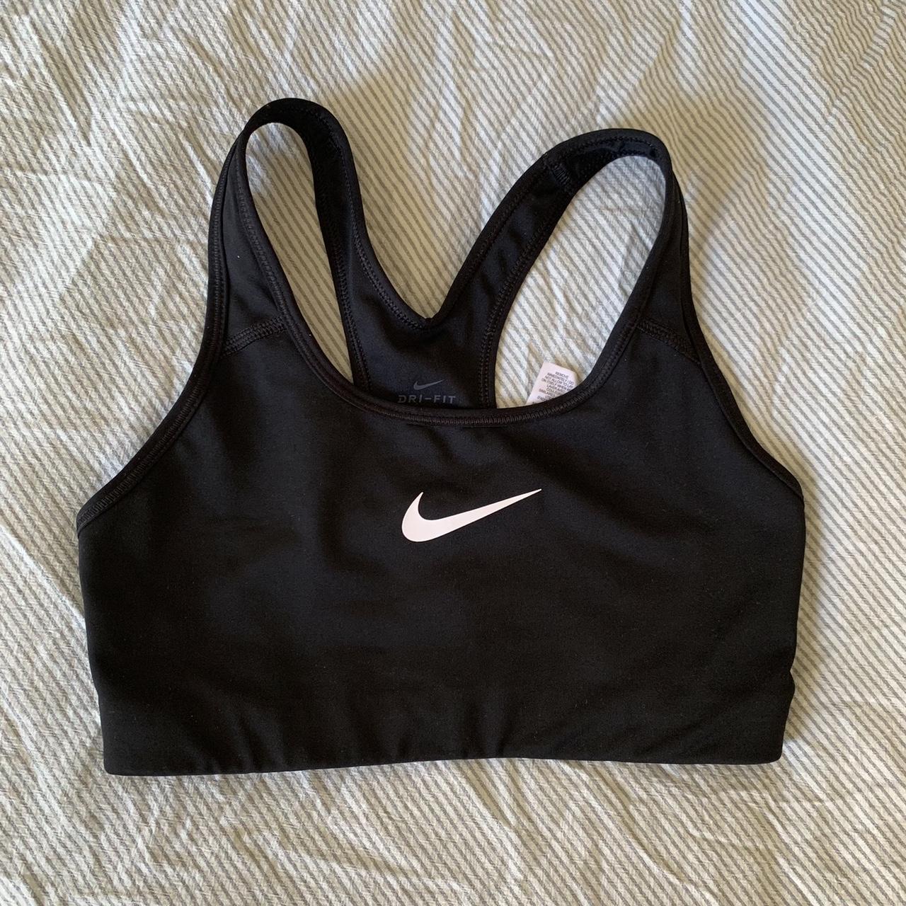 Black Nike sports bra Size small Perfect condition! - Depop