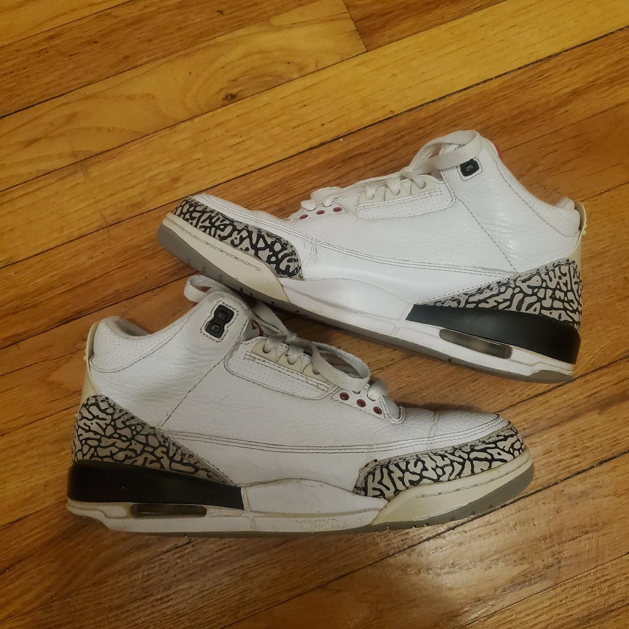 Nike Air Jordan 3 White Cement retro from 2011 Size... - Depop