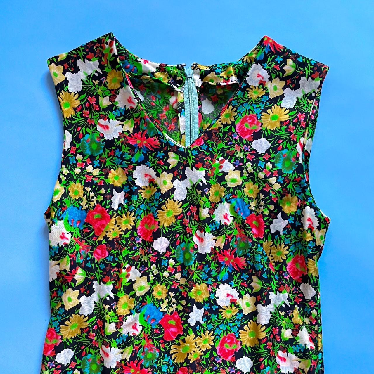 1970s handmade floral maxi dress • good condition,... - Depop