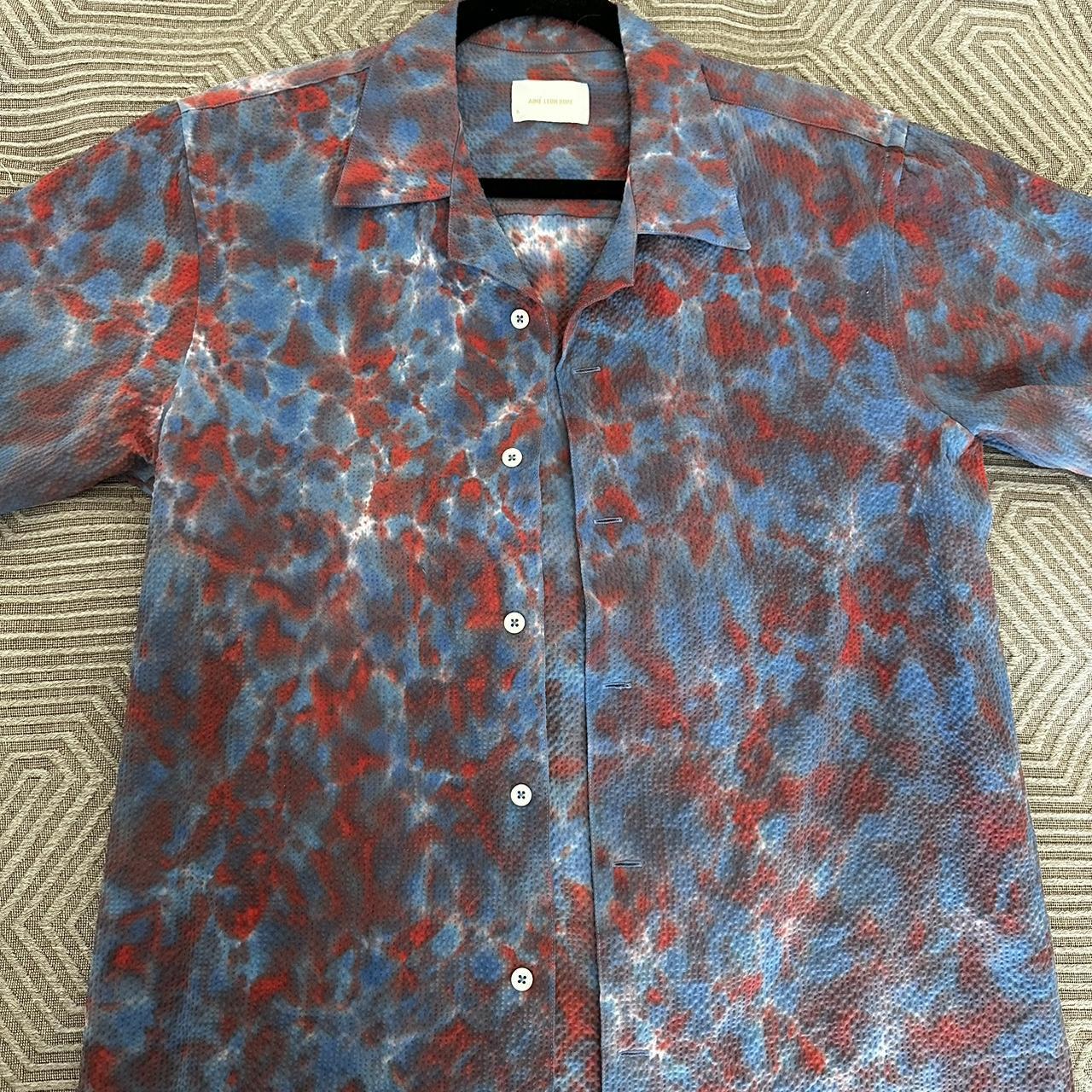 Aime Leon Dore Tie Dye Short Sleeve Seersucker... | Depop 