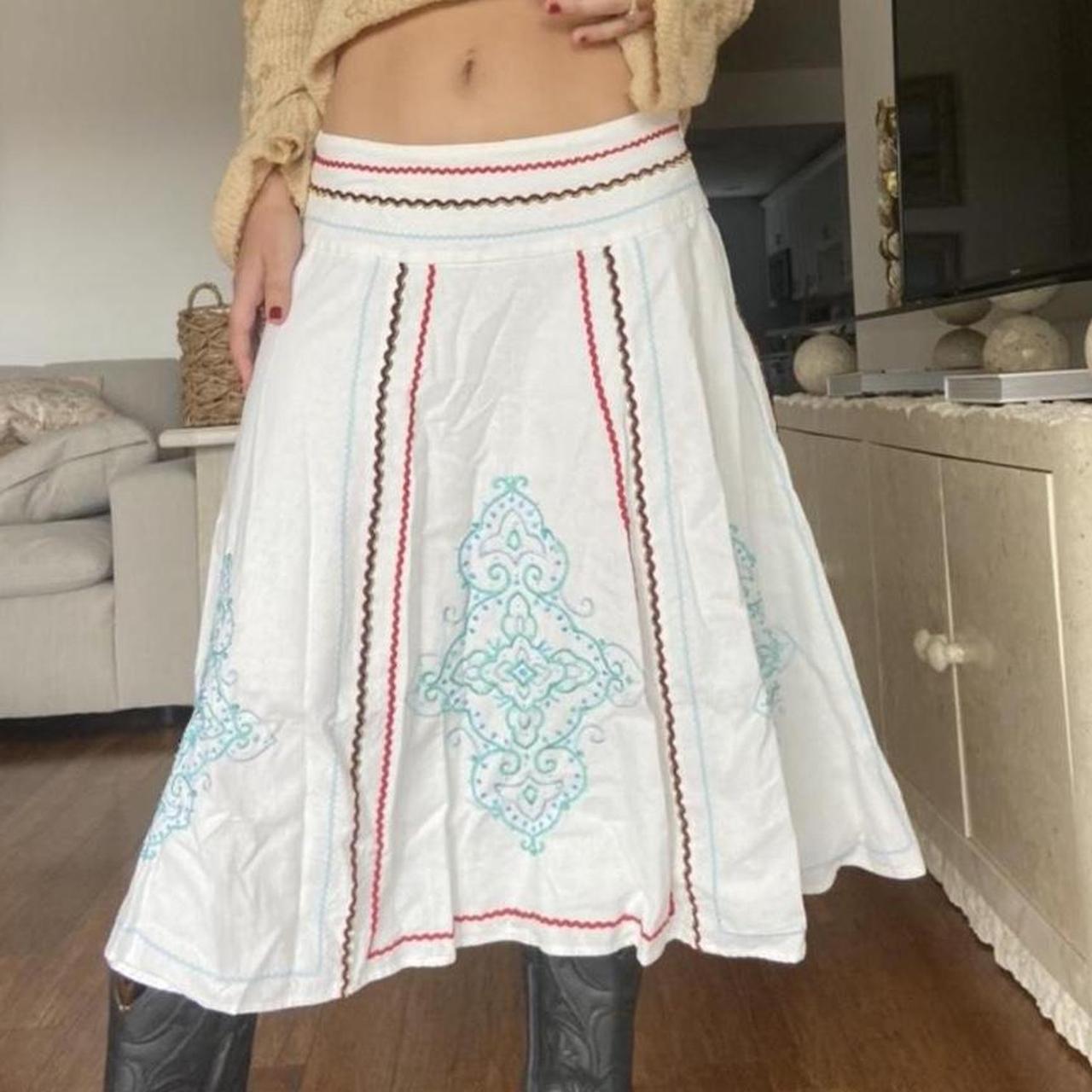 Ameri RIBBON EMBROIDERY SKIRT サイズS 美品 Ameri RIBBON EMBROIDERY SKIRT サイズS 美品
