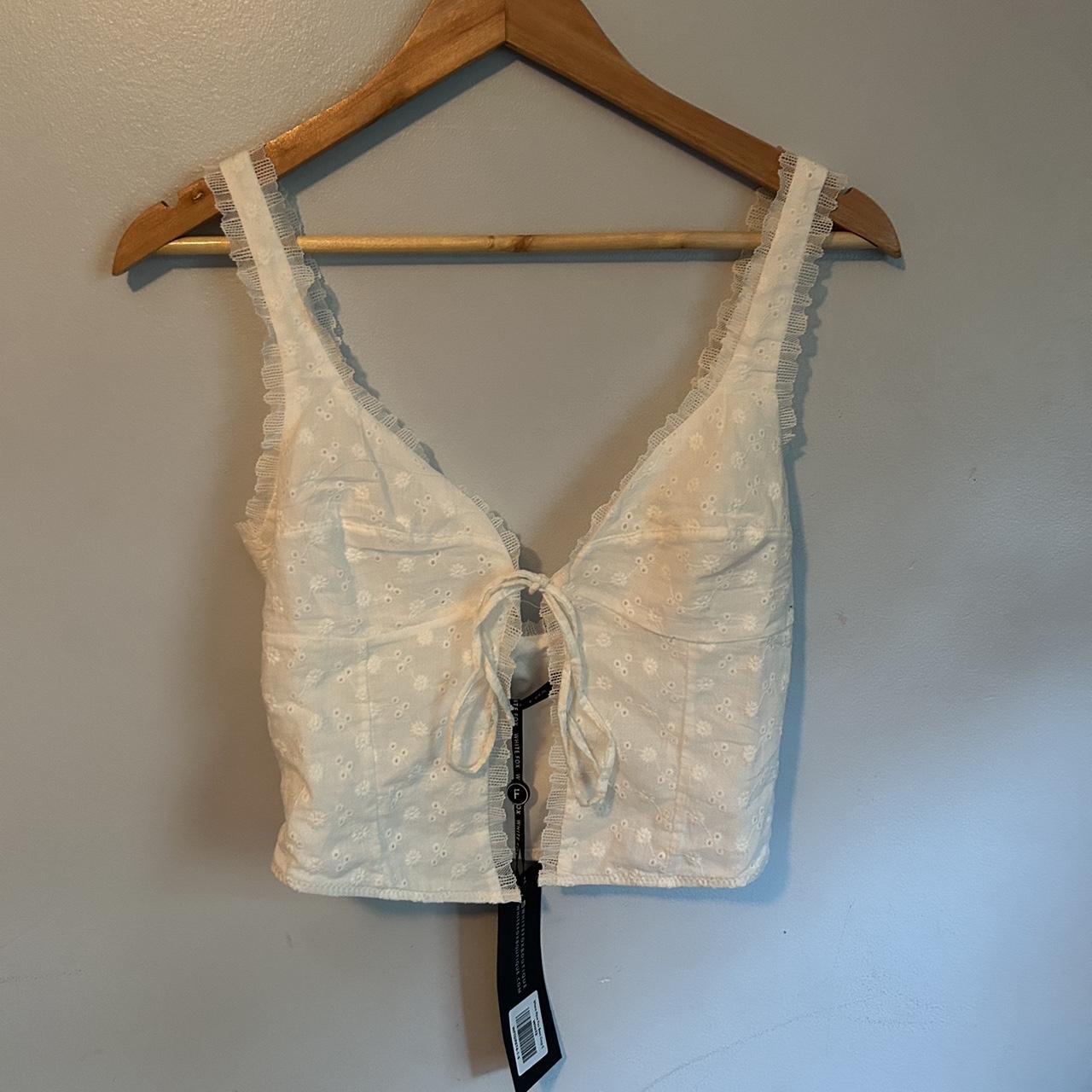 White Fox White Tie Front Cami🤍🤍 • Brand New   Tags - Depop