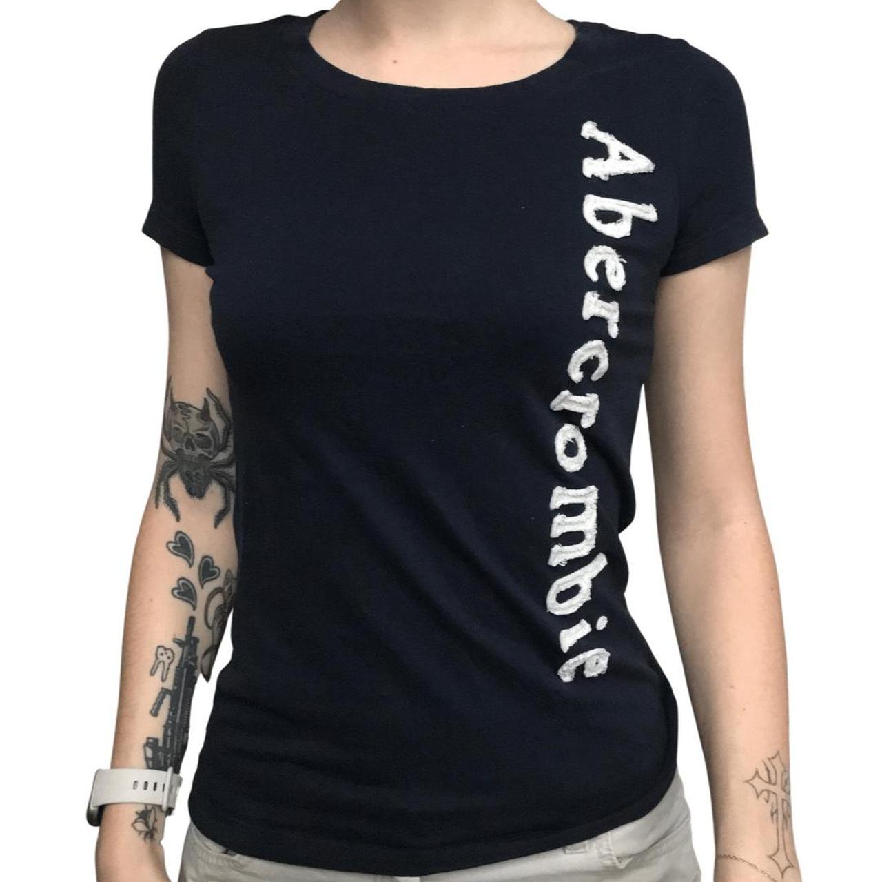 2000s Abercrombie tshirt 100 navy cotton Depop