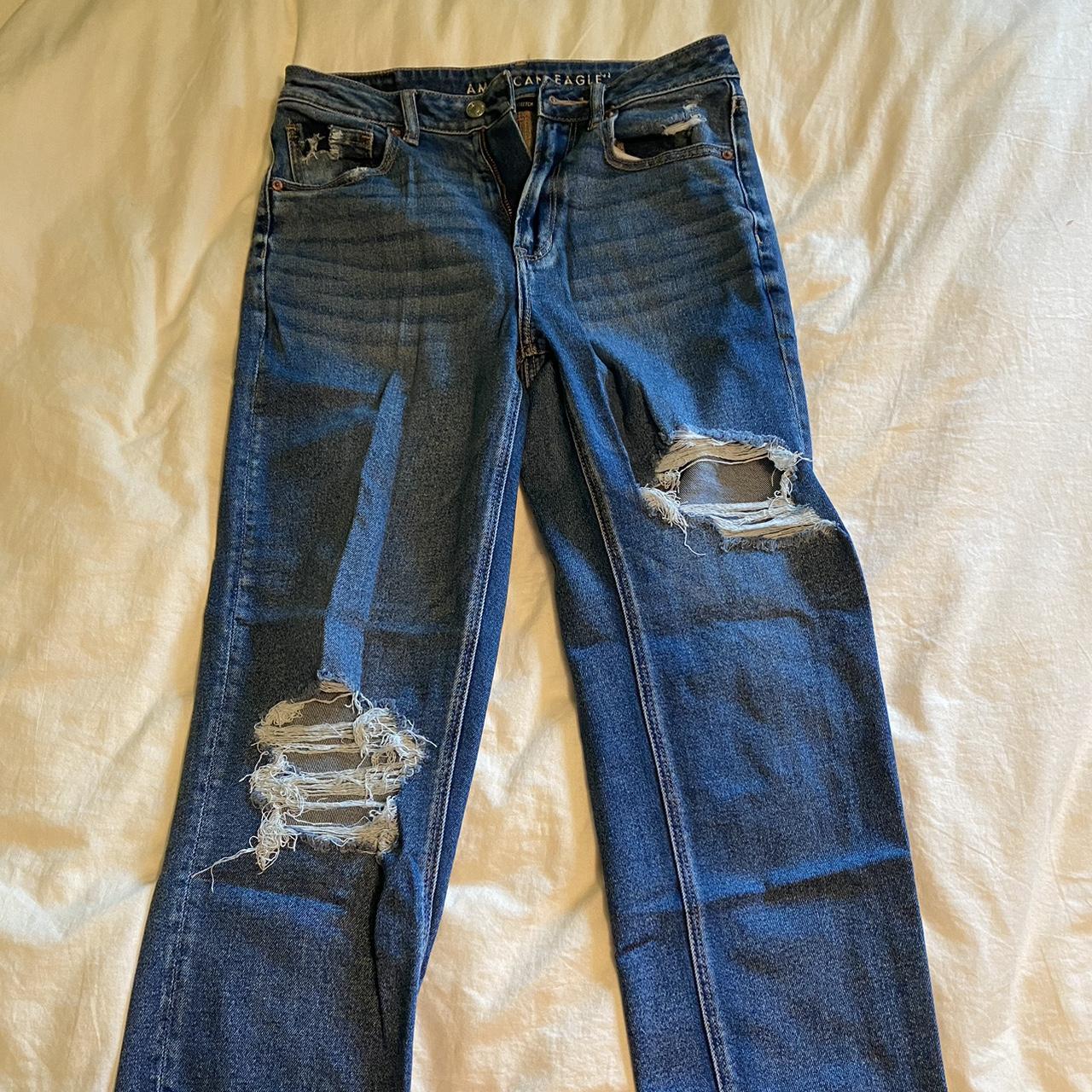 American Eagle ripped jeans > Like new, worn once - Depop