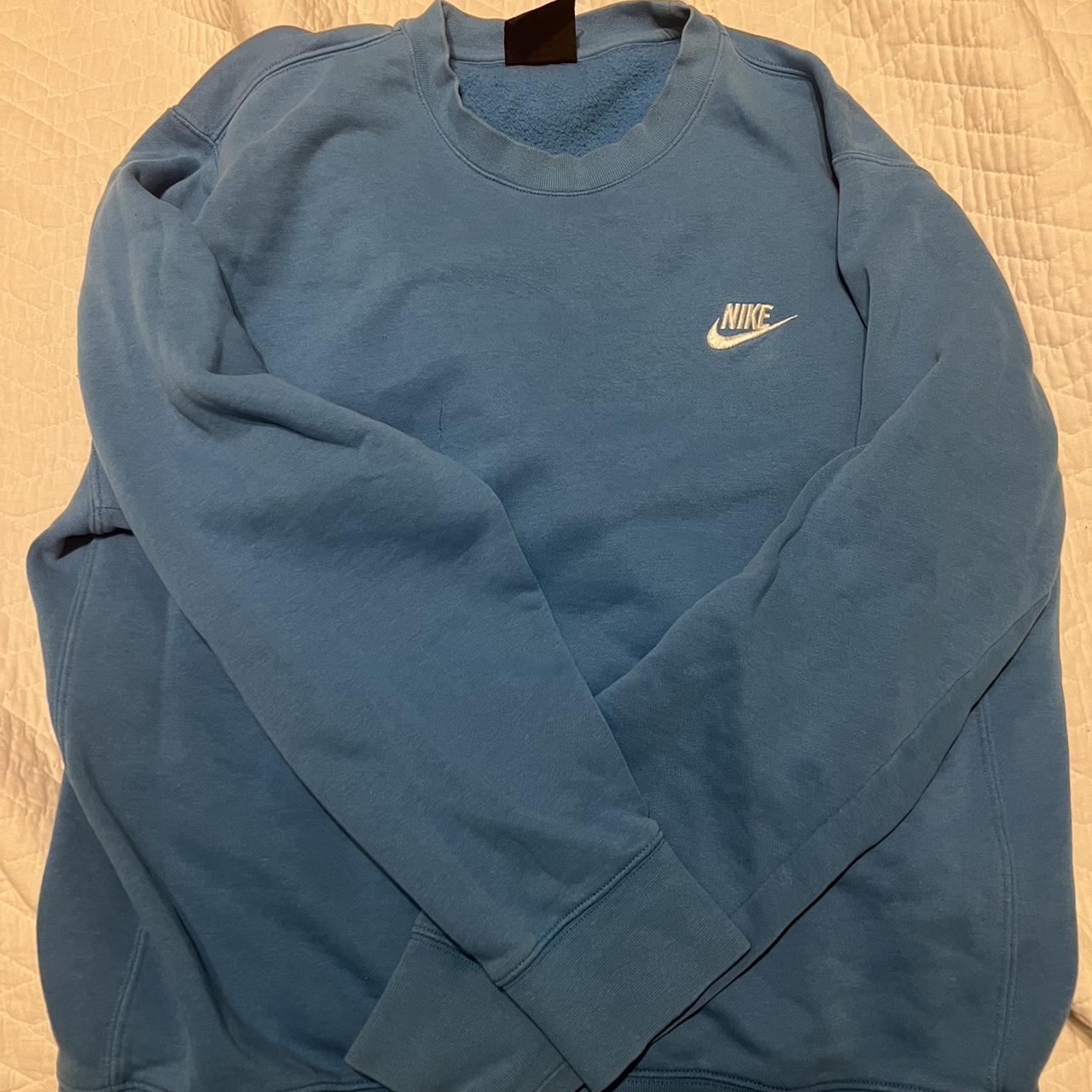 authentic bright royal blue nike sweatshirt • size... - Depop