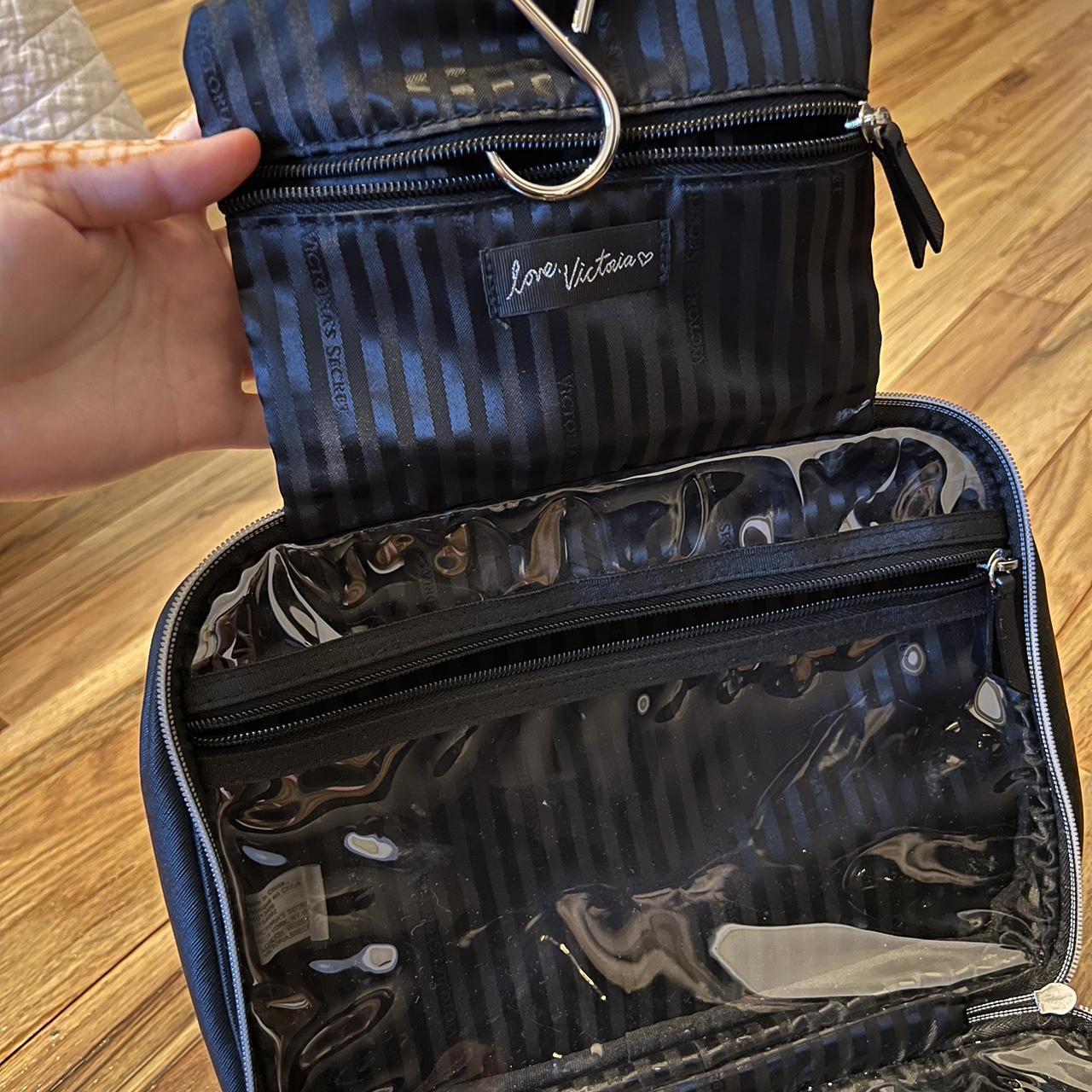 victoria’s secret black leather water proof travel... - Depop