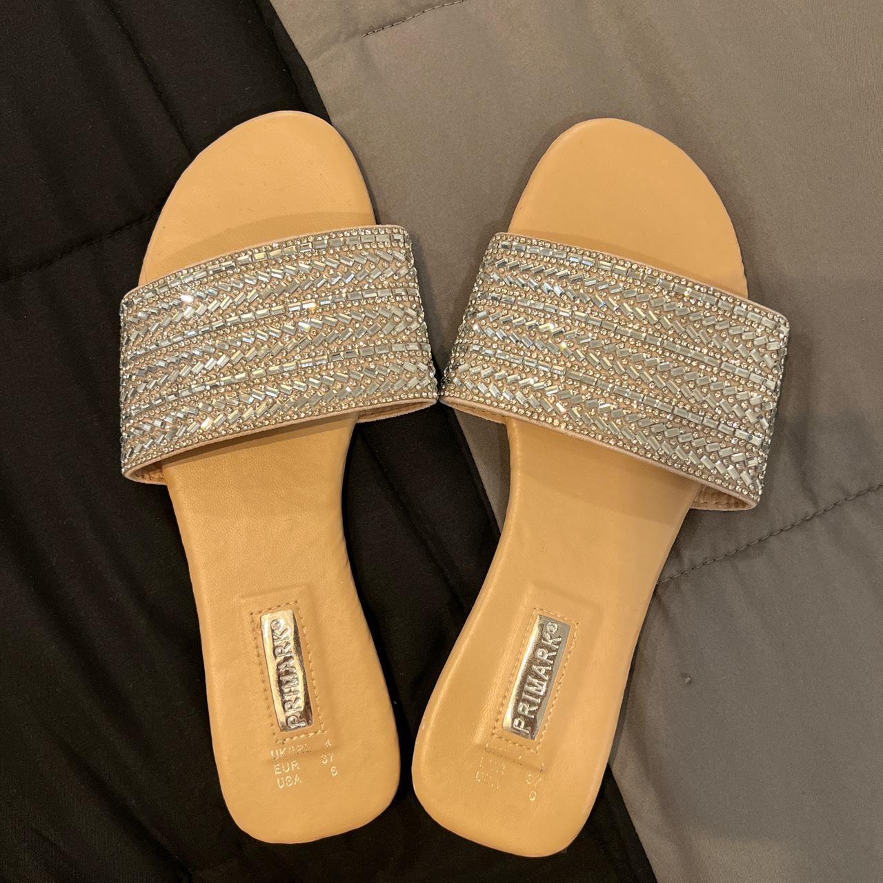 Gold 2024 sparkle slippers