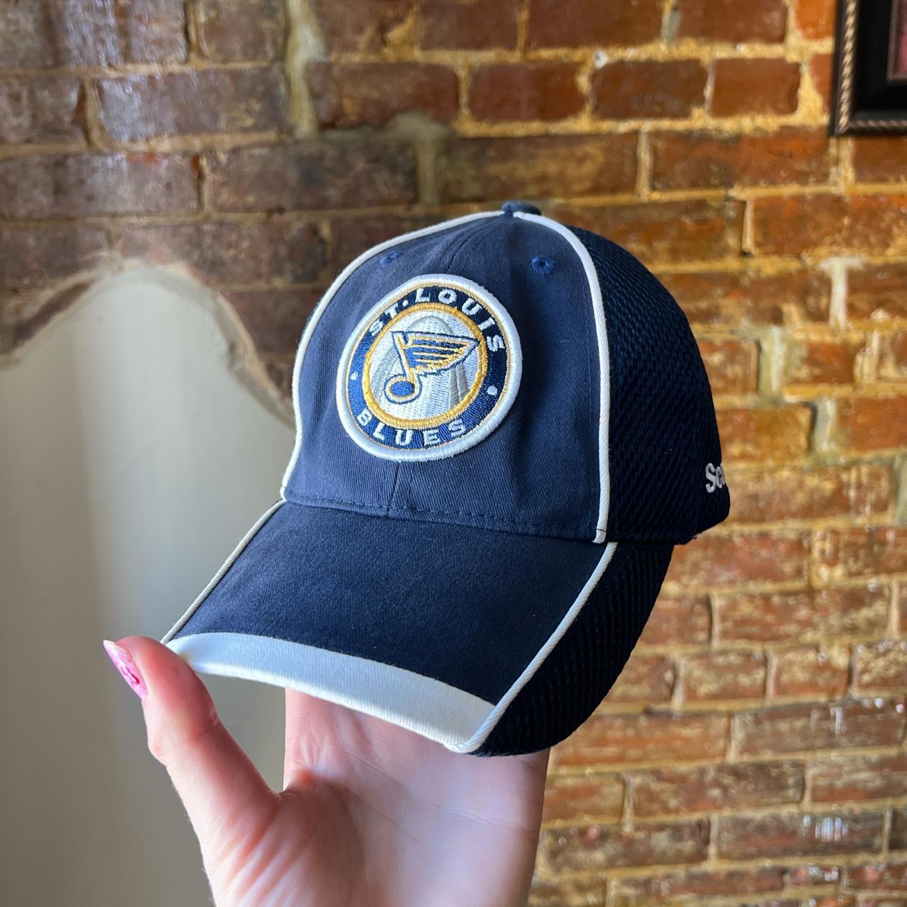 Navy blue ball cap with St. Louis Blues embroidered