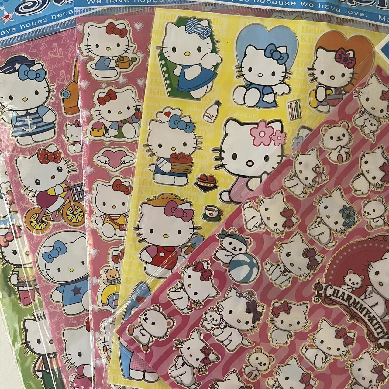 vintage 5pack of Hello Kitty stickers 🌼🎀🍓 NO PayPal... - Depop