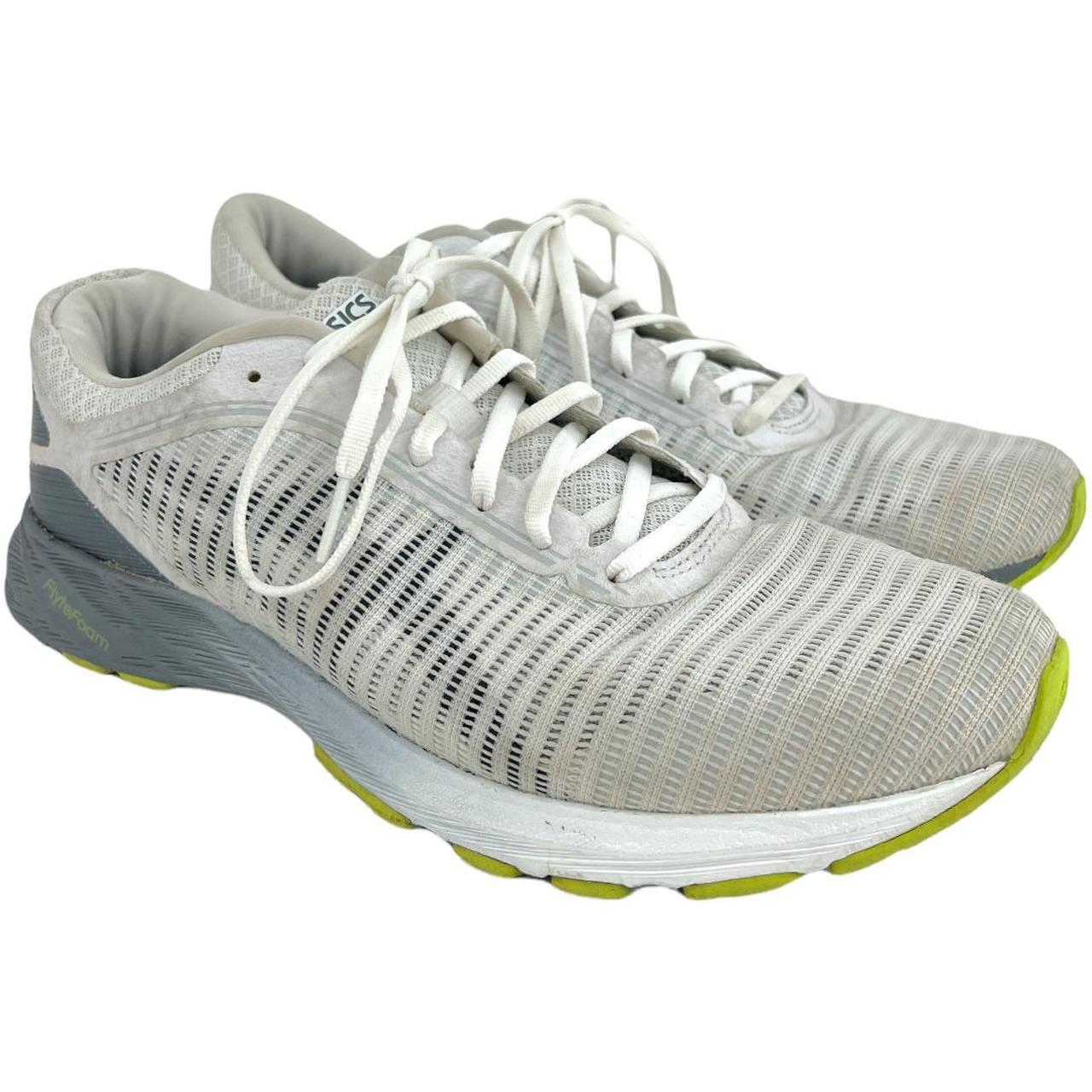 ASICS (11) Mens DynaFlyte 2 White Gray Running Shoes... - Depop