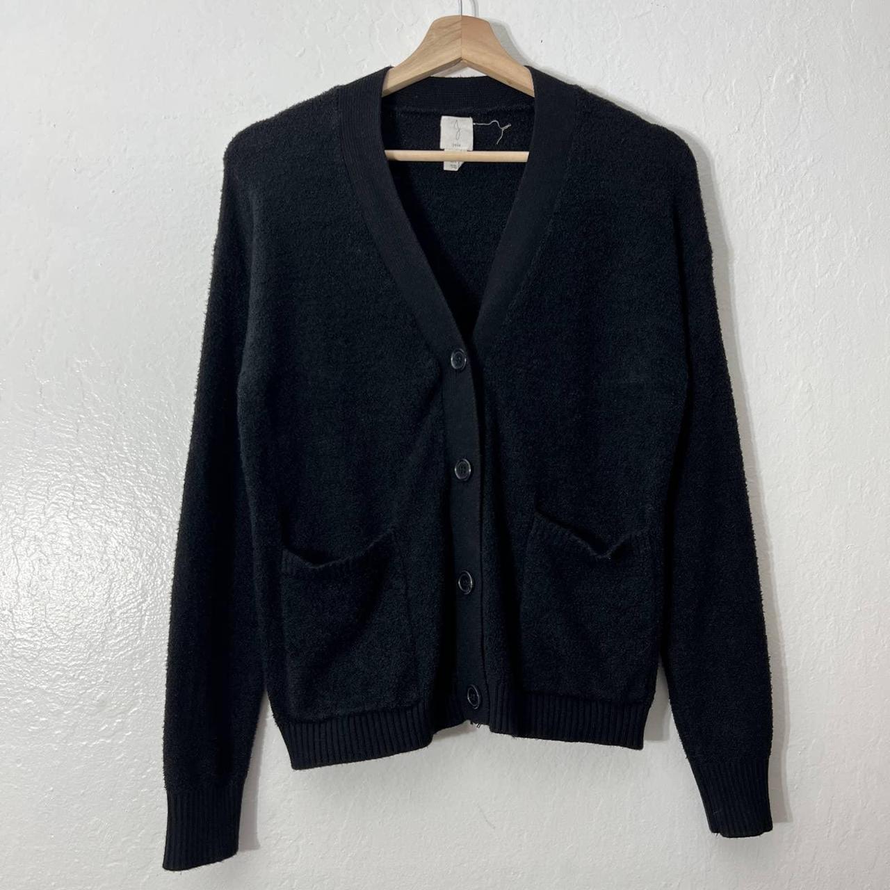 Joie SMALL Black Boucle Knit Cardigan Sweater Button... - Depop