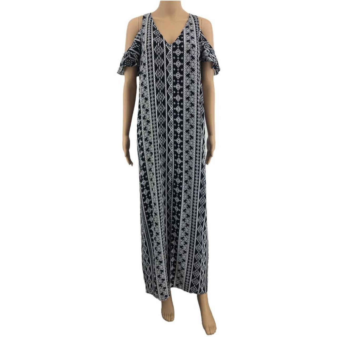 Msk cold hotsell shoulder maxi dress