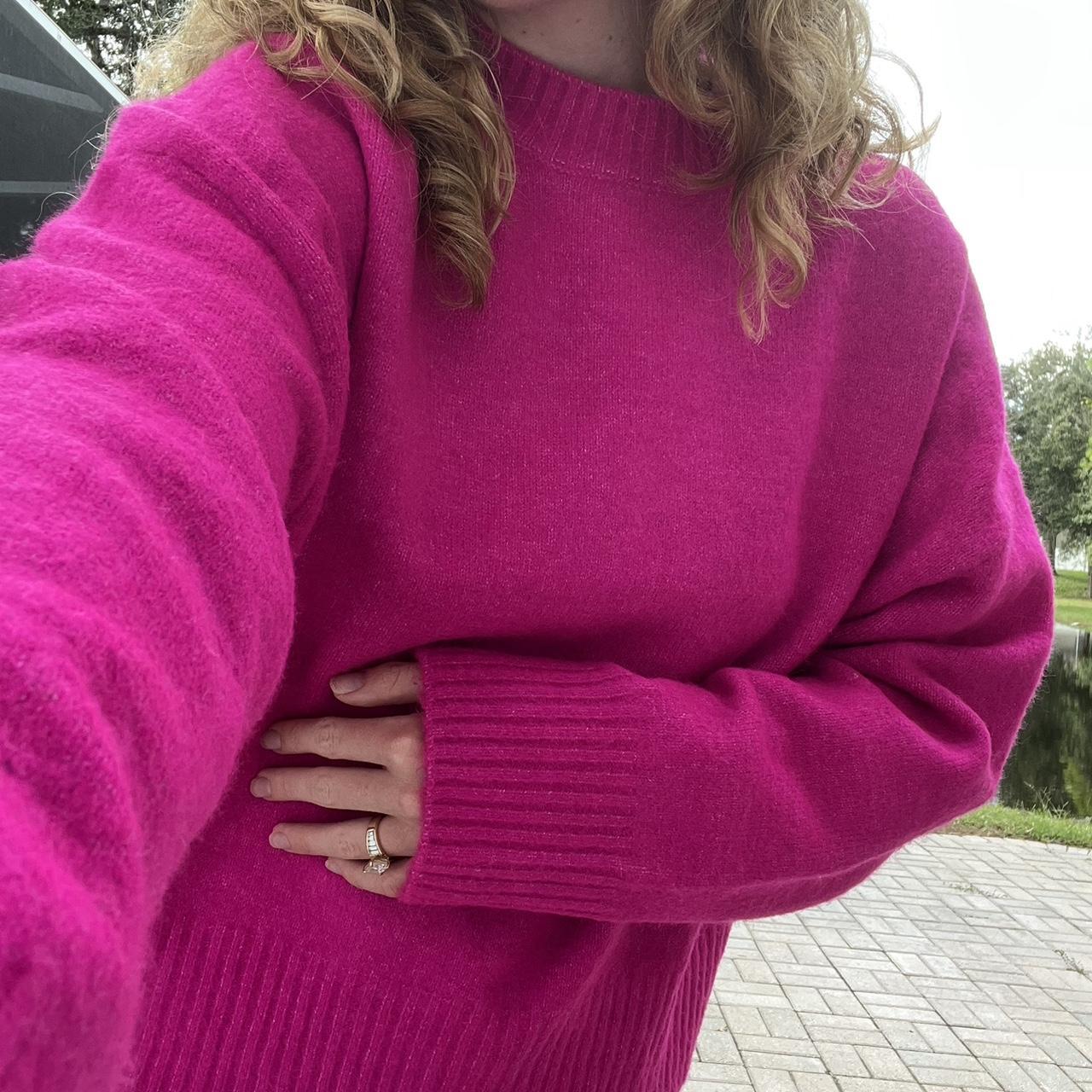 Hot pink sweater zara hotsell