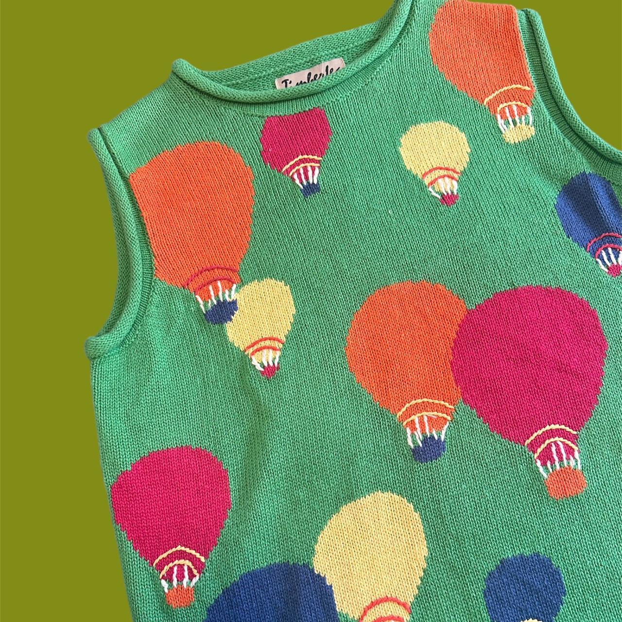 Vintage hot air balloon sweater vest. Beautiful... Depop