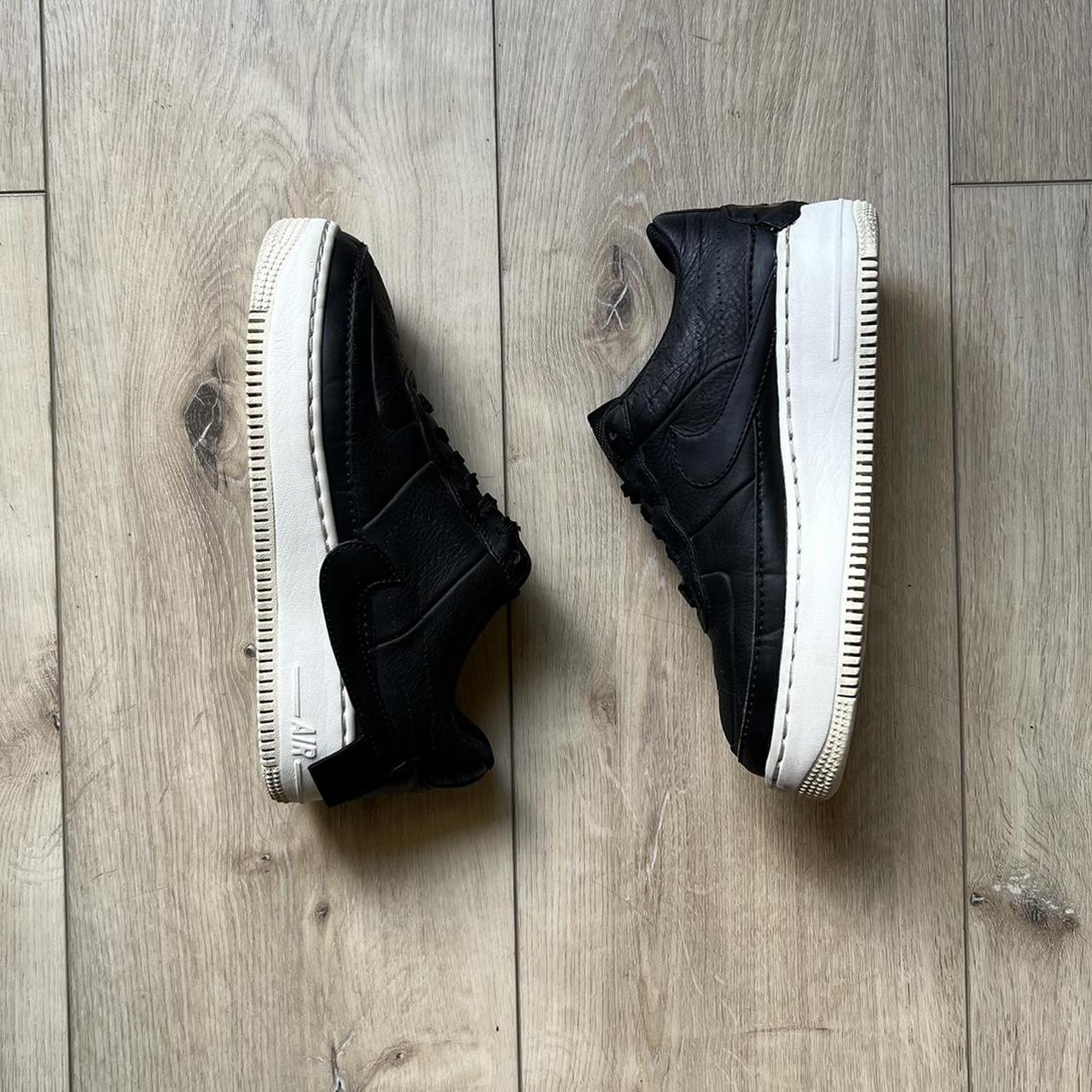 nike white and black air force 1 jester trainers