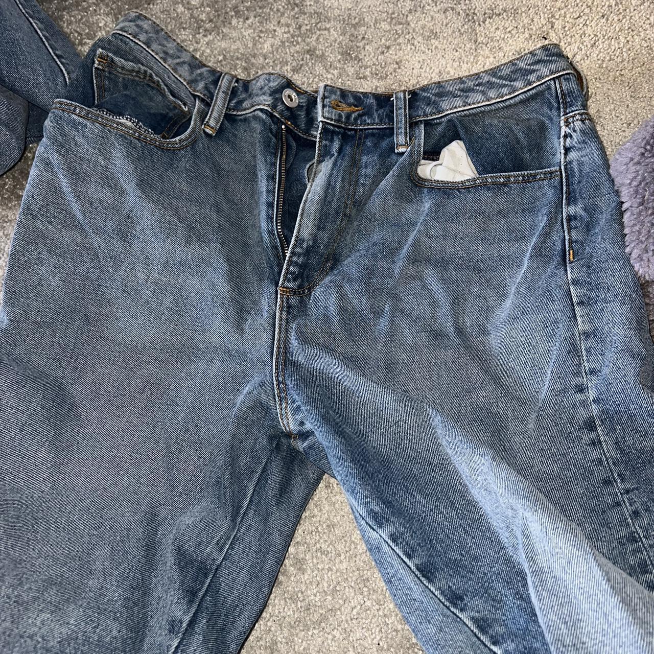 Collusion jeans straight leg Washed denim Size 10... - Depop