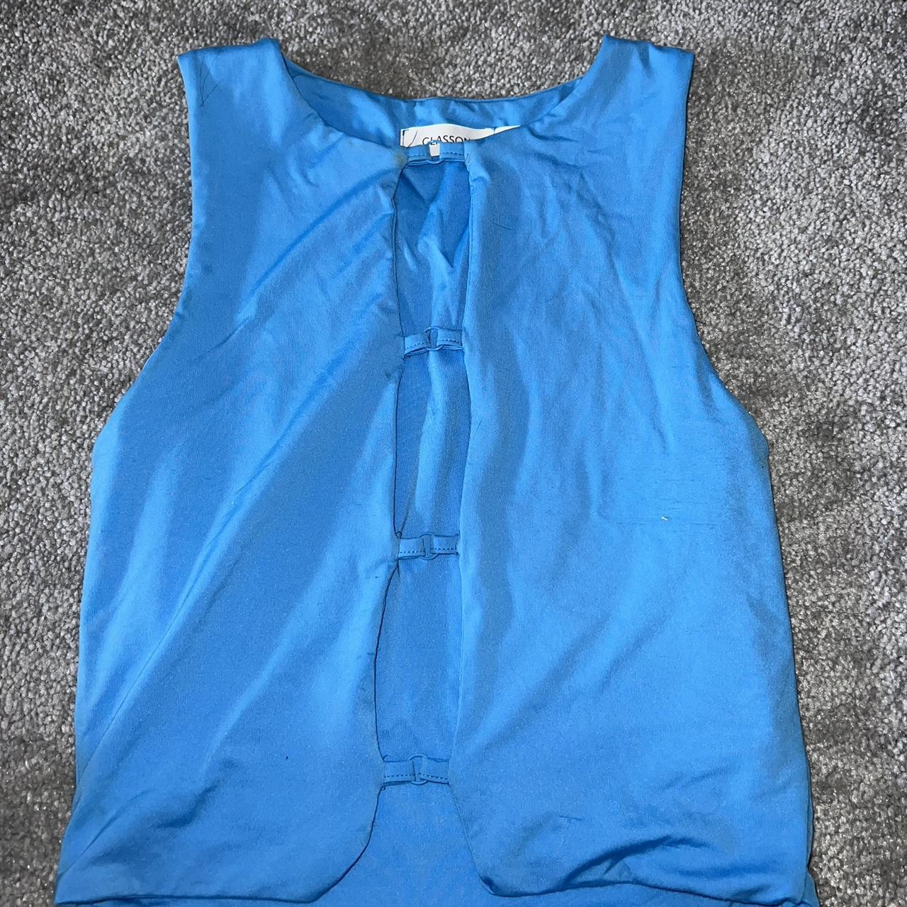 Glassons Blue top with split down the middle so... - Depop