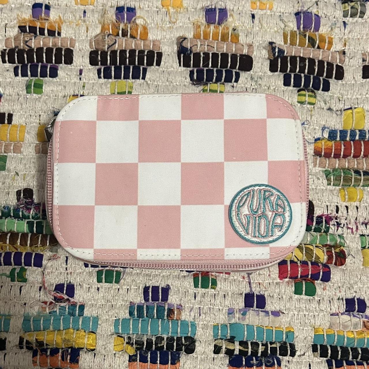 Checkered Pura Vida medium sized travel jewelry box