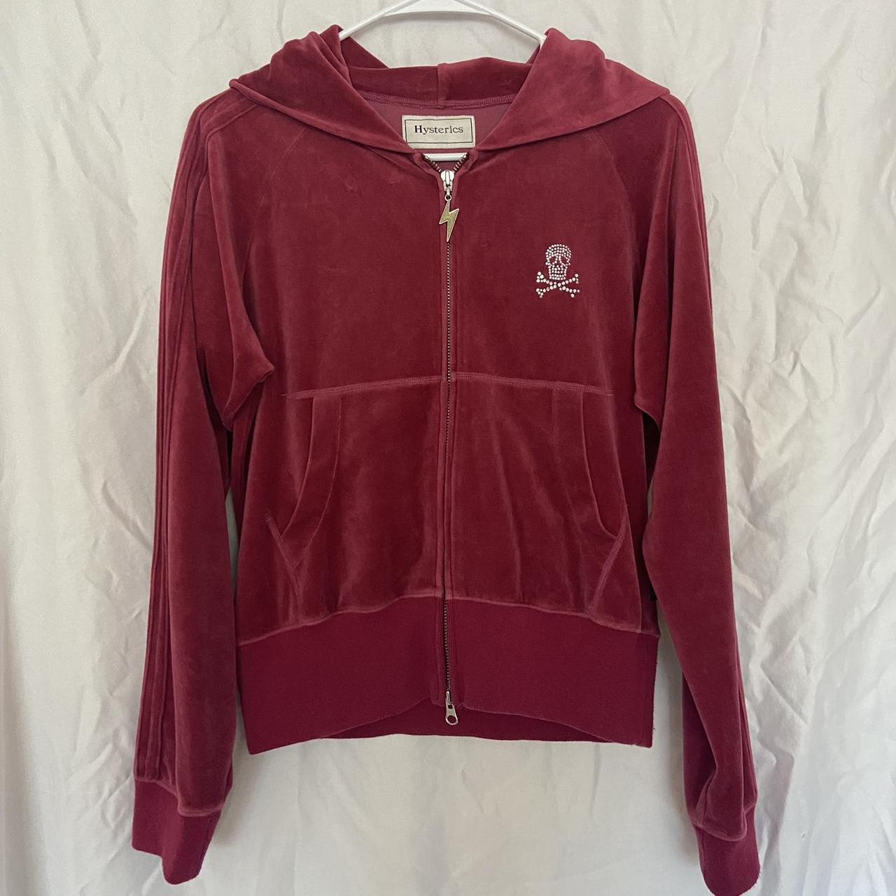 RARE AUTHENTIC HYSTERIC GLAMOUR velour zip up hoodie... - Depop