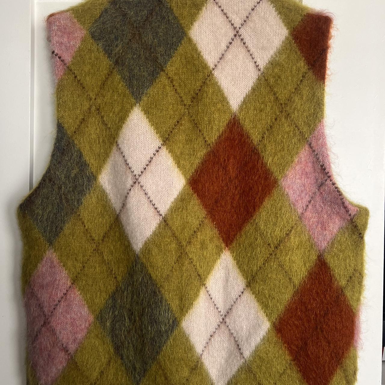 トップス Supreme Brushed Argyle Zip Up Vest Olive Supreme Brushed Argyle Zip Up Vest Olive Men's - SS24 - US