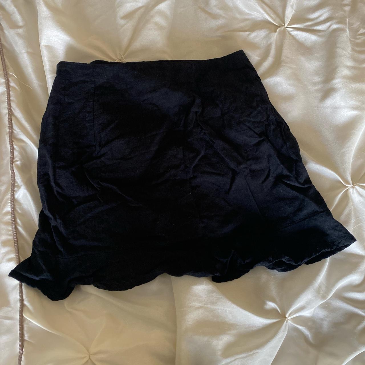 Black skirt with small slit, cute for vacation size... - Depop