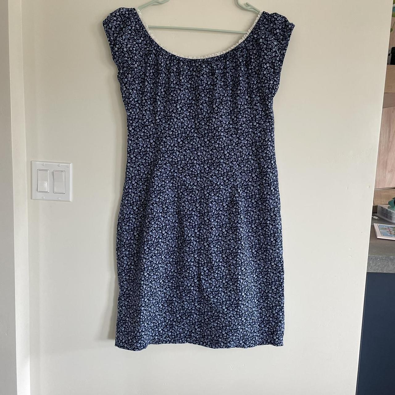 Women's Blue and Navy Dress | Depop