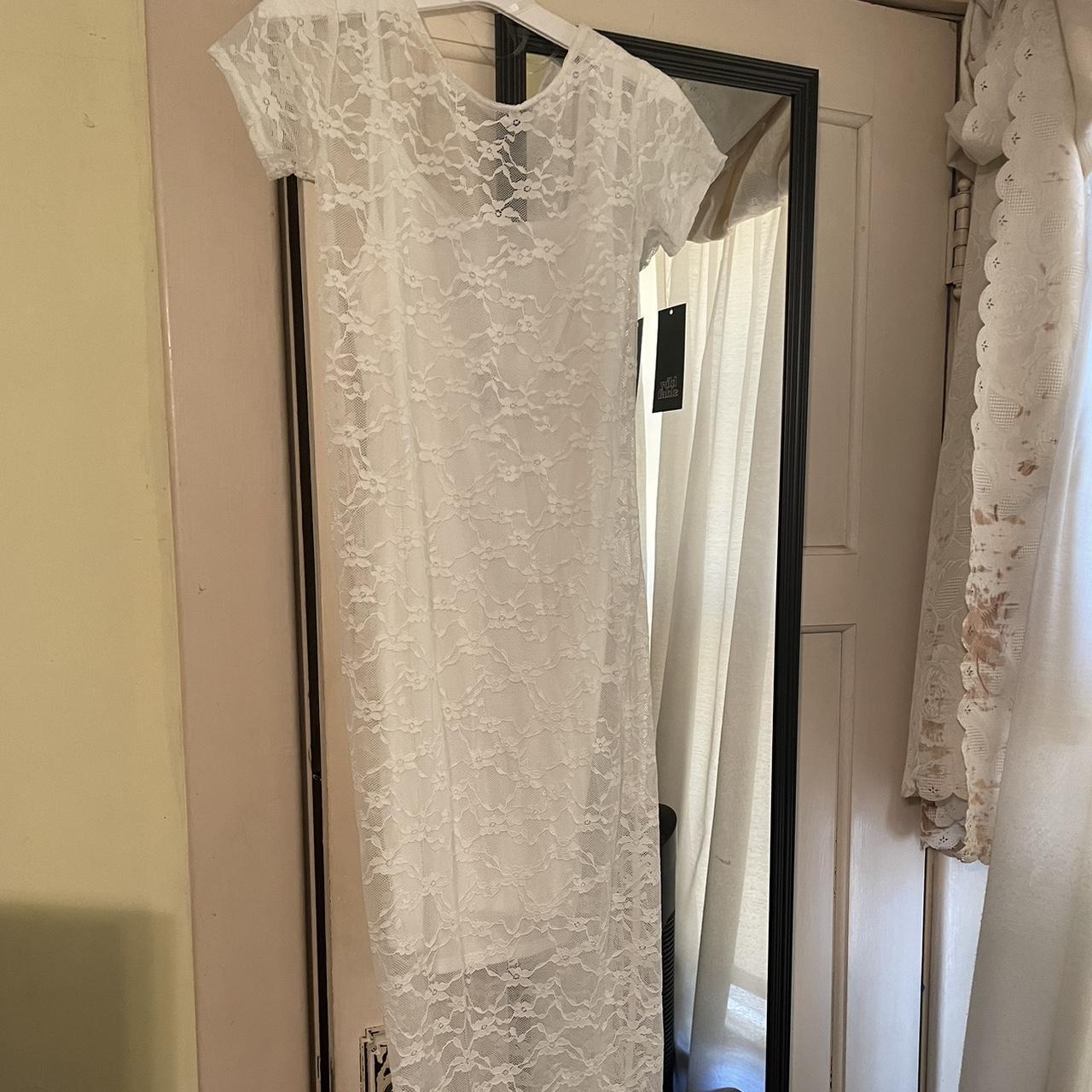 Target wild fable brand sheer white lace dress Depop