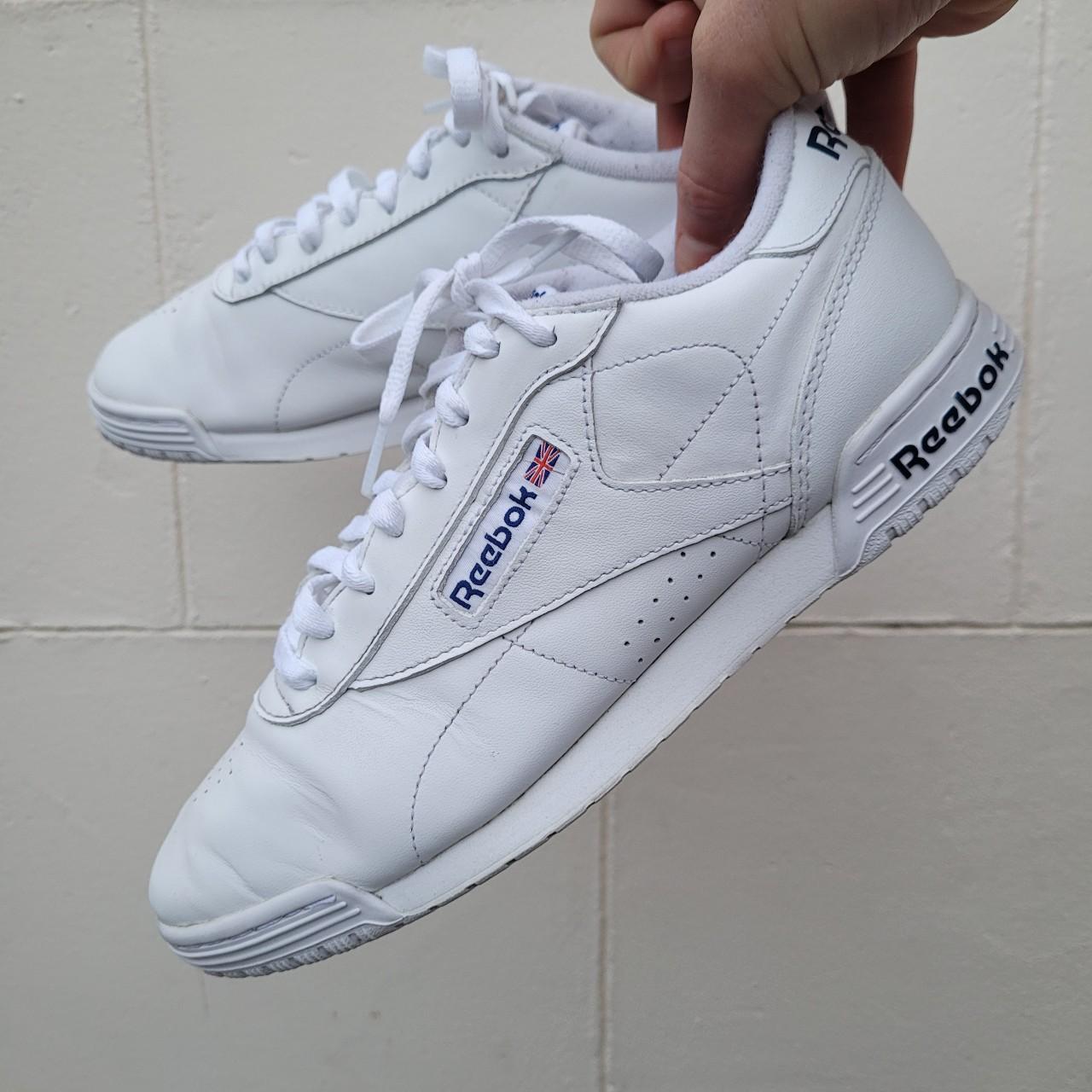 Reebok exofit lo low white leather trainers not... - Depop