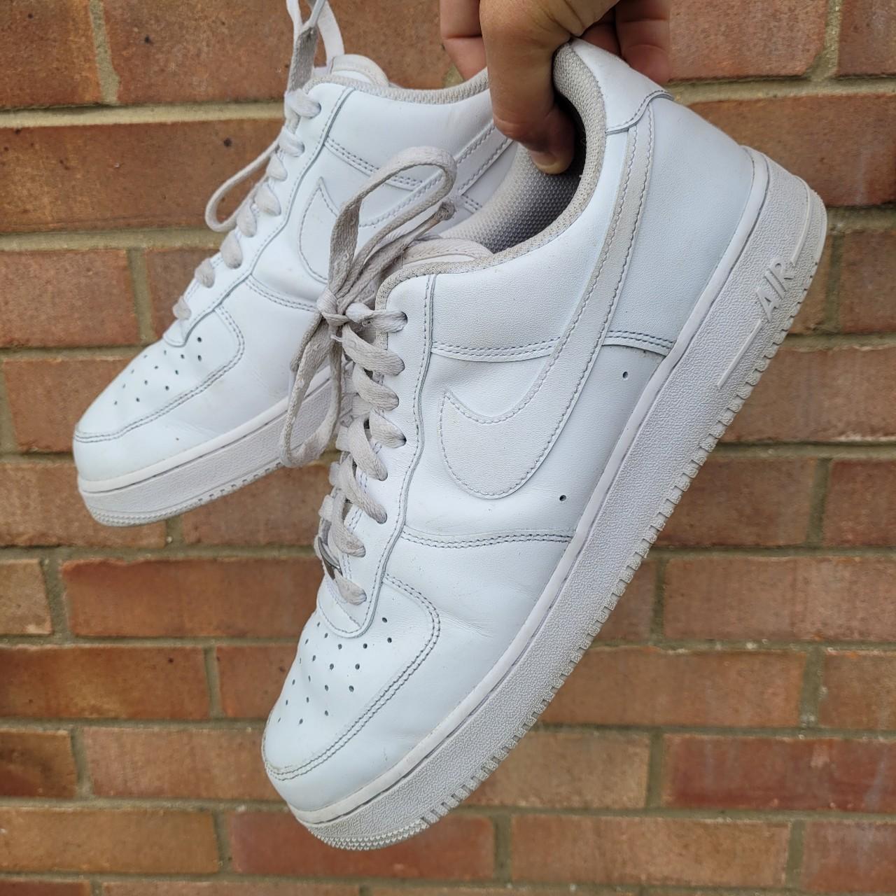 Nike Air Force 1 '07 White Trainers Size UK 10 EUR... - Depop