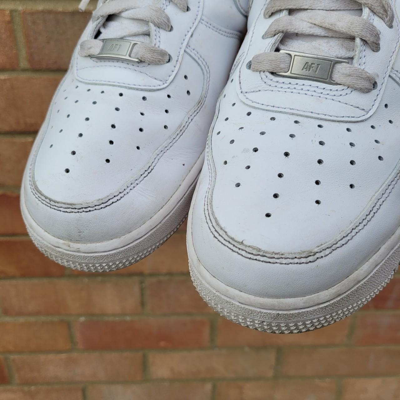 Nike Air Force 1 '07 White Trainers Size UK 10 EUR... - Depop