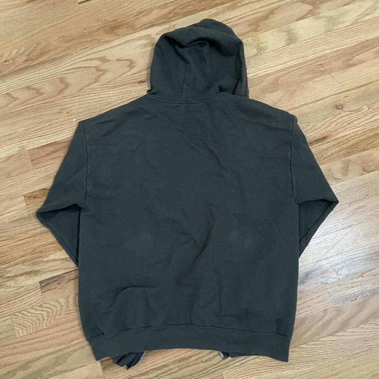 Fruit of the Loom dark green zip up hoodie. Zipper... - Depop