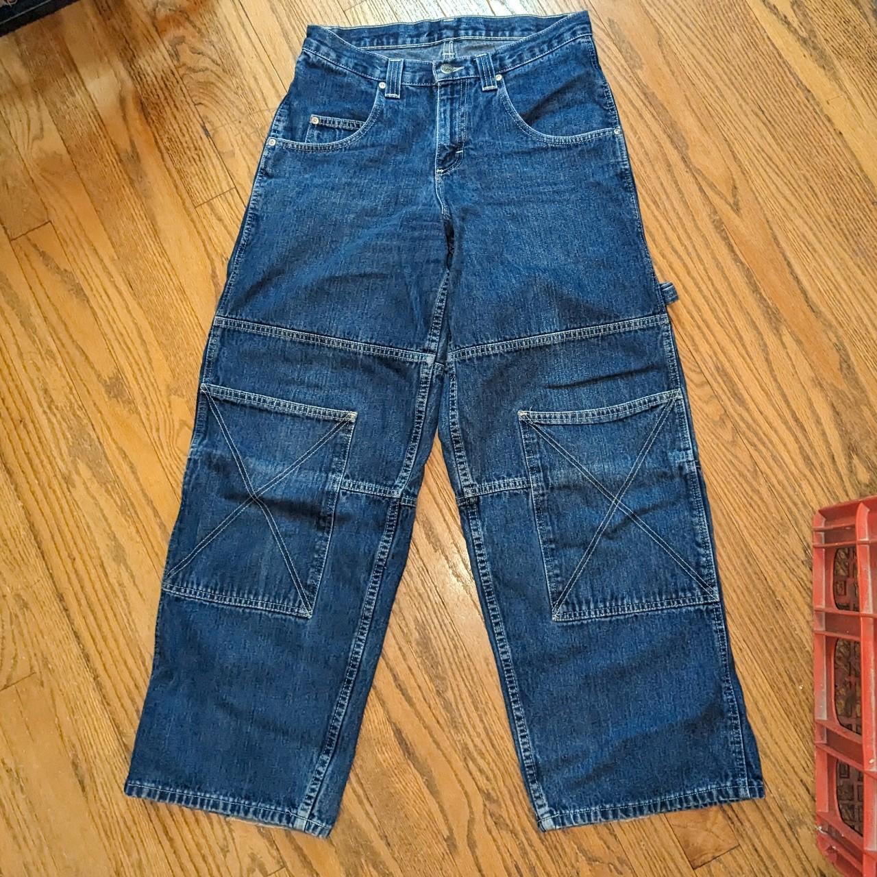 Vintage cargo Lee Pipes jeans Very Lees does Jnco... - Depop