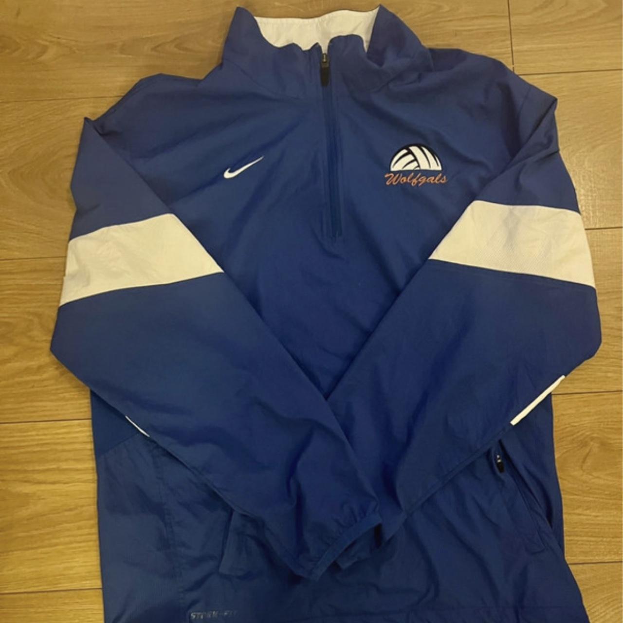 Nike vintage blue windbreaker jacket Size small - Depop