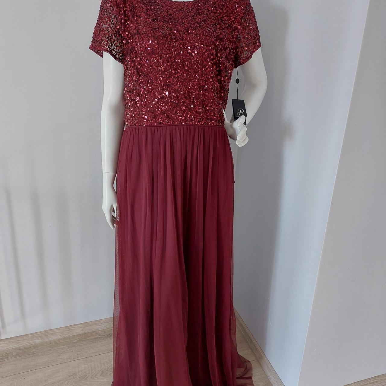 Adrianna Papell Long Maxi Tulle Sequin Ocasional