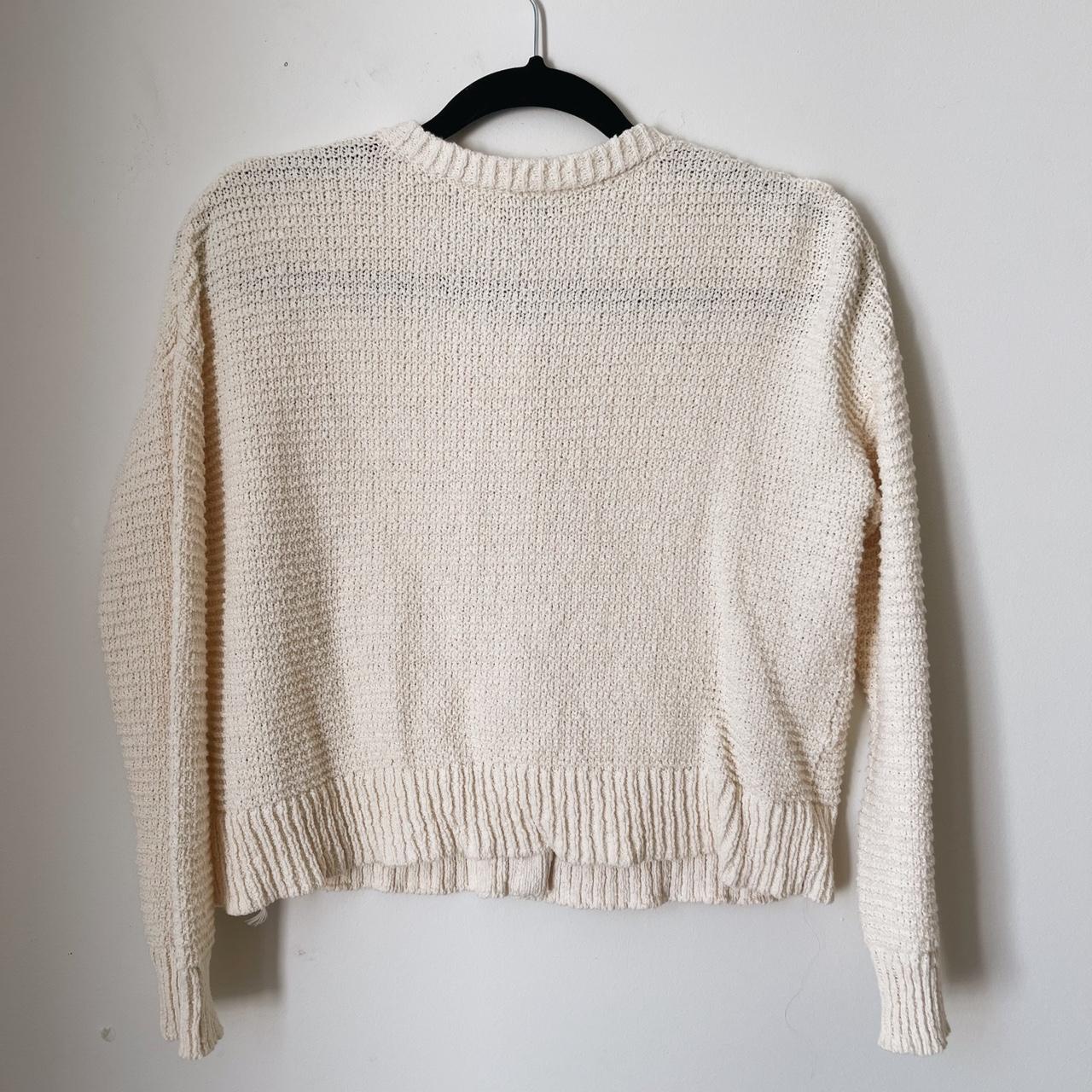 Madewell lightweight cream sweater. Perfect layering... - Depop