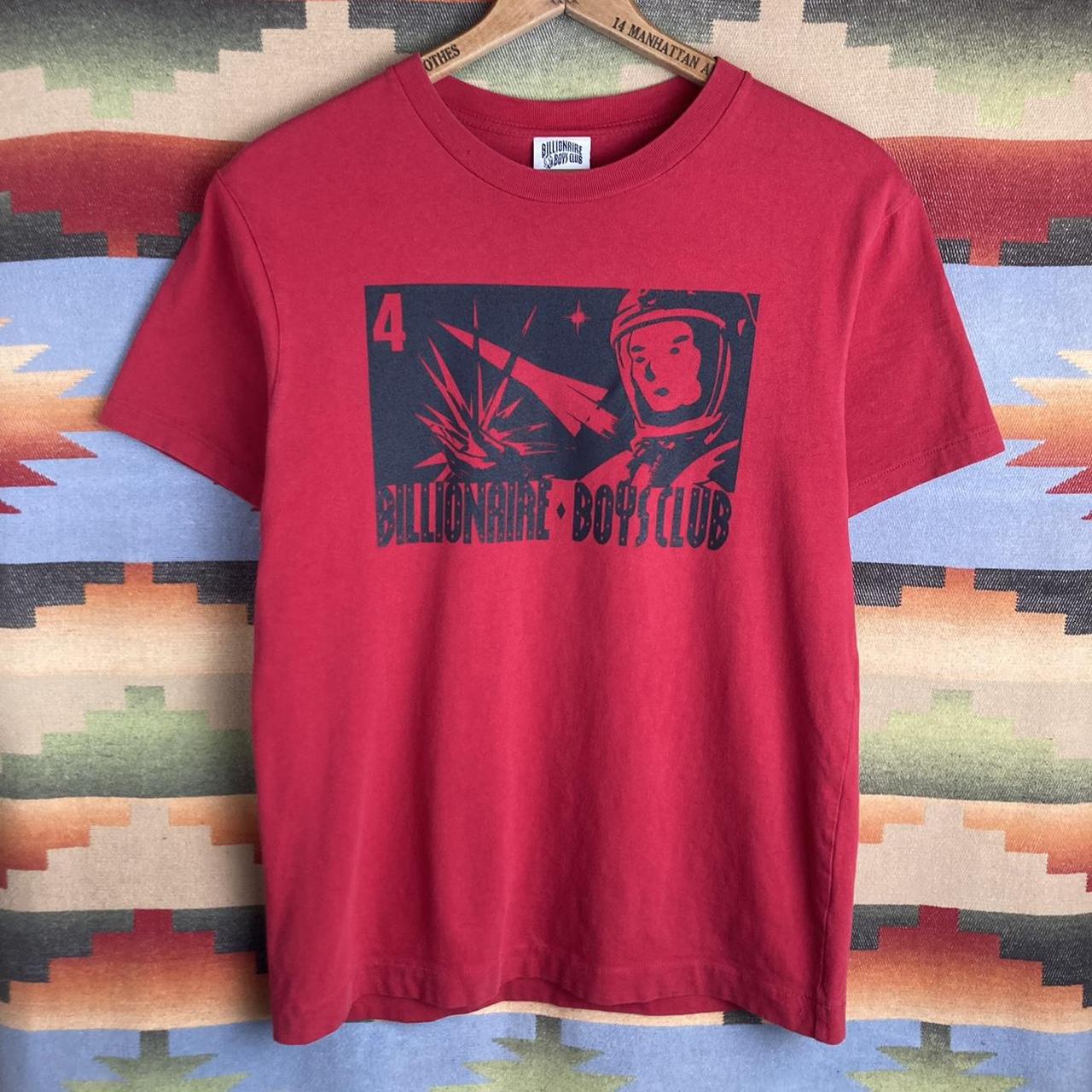 Billionaire Boys Club Men's Red and Black T-shirt | Depop