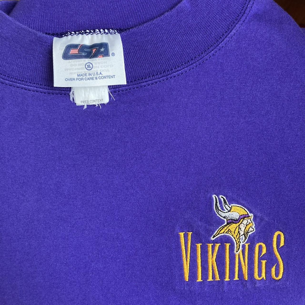 Vtg 90's Minnesota Vikings NFL Football Denim Shirt - Depop