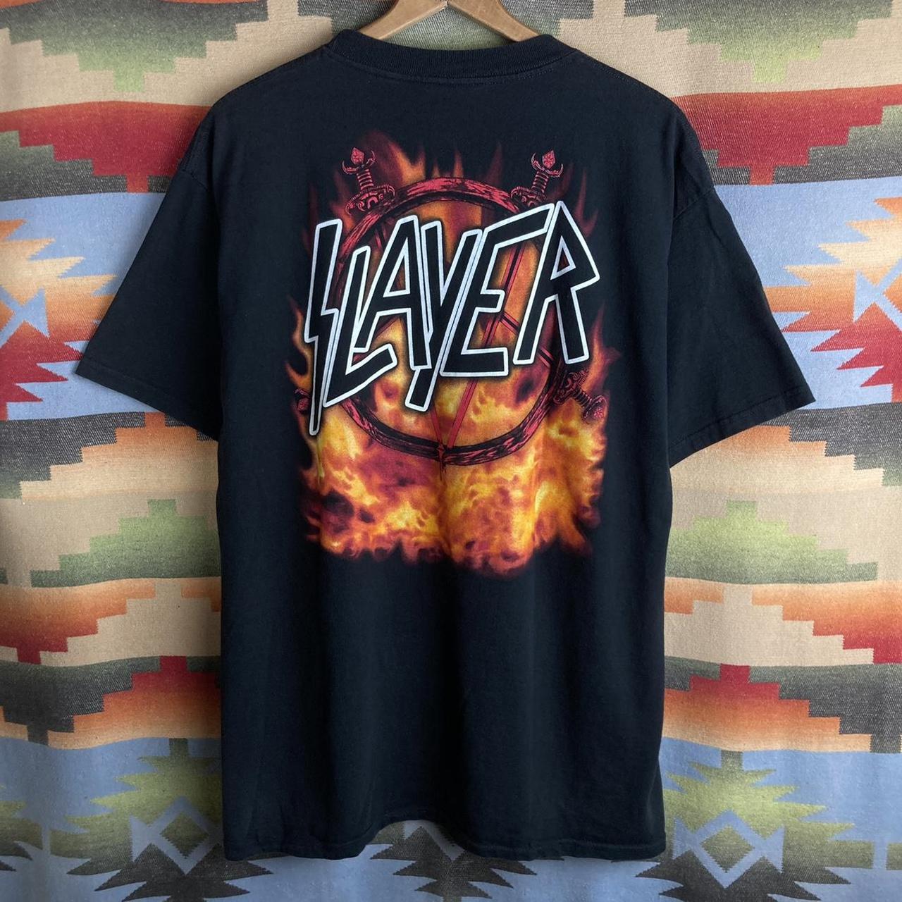 Vintage 90s 1996 Slayer Allover AOP Winterland Black | Depop