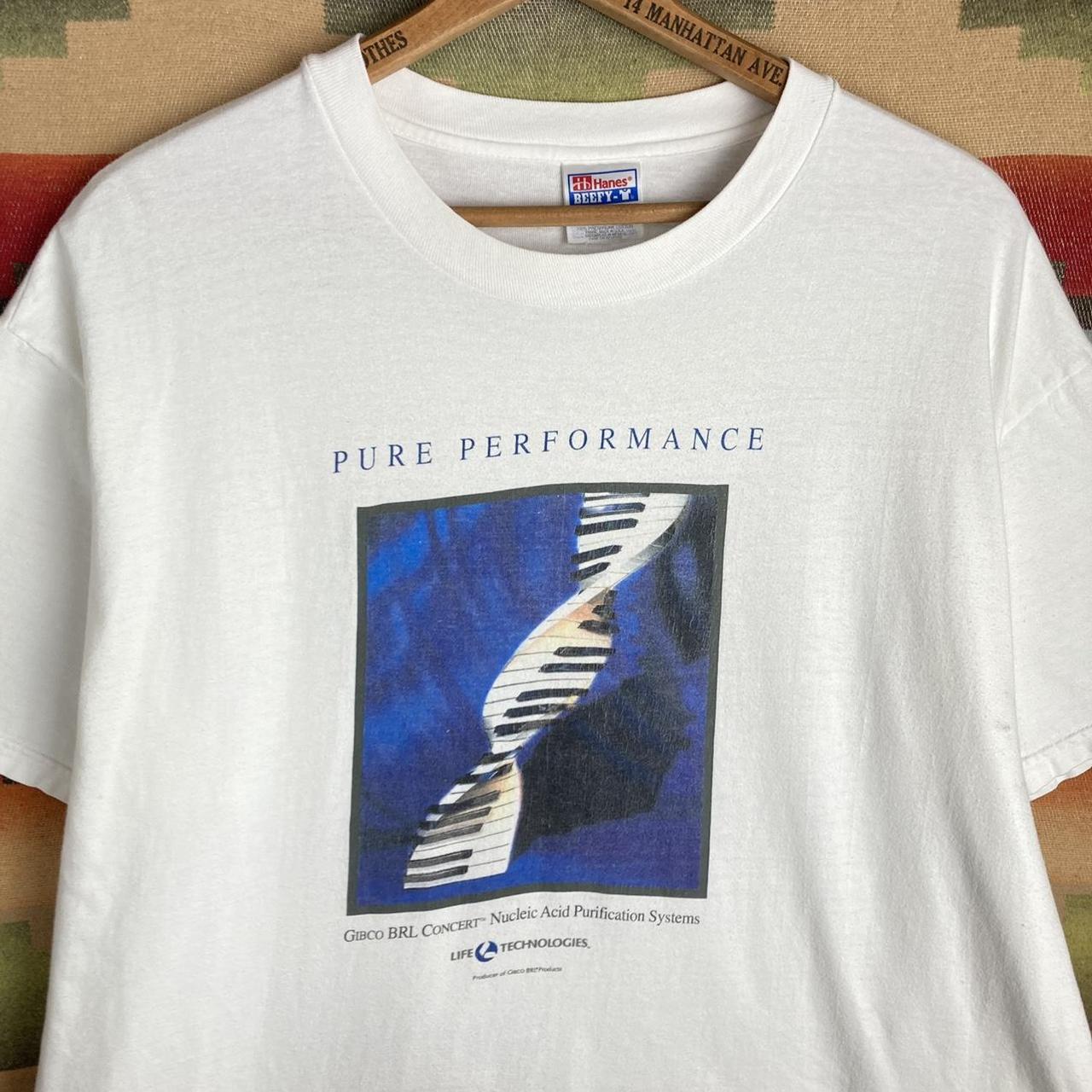 Vintage 90s Pure Performance Piano DNA Art White Depop