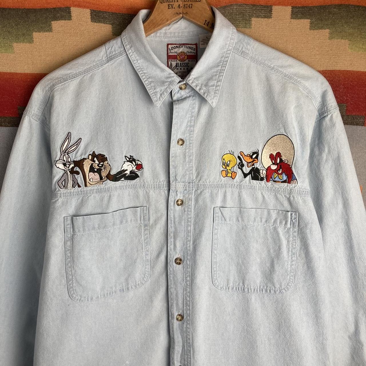 Looney tunes button up best sale shirt dress